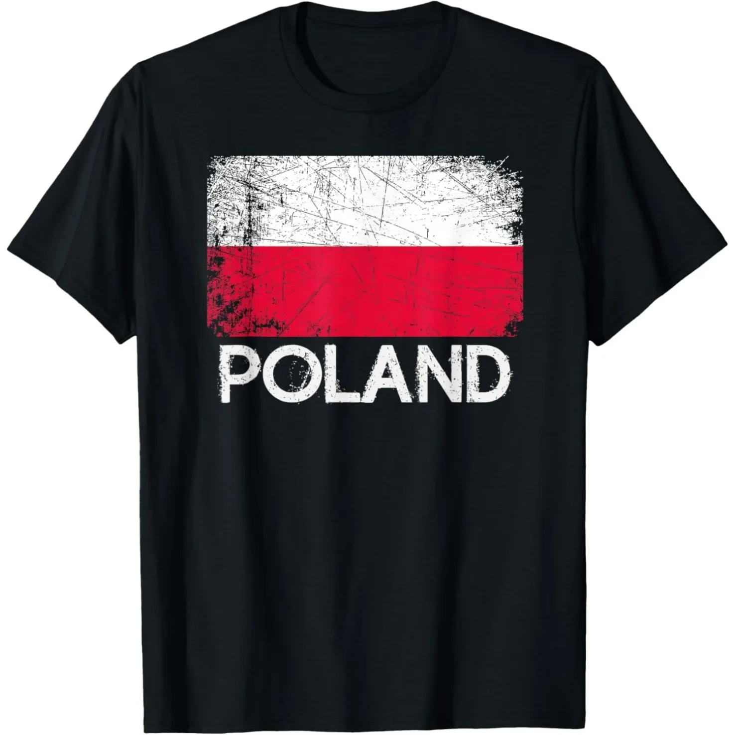 Poland Signature Flag Pole Polish T Shirts Men Humor Streetwear Tee Shirt Short Sleeve Unisex Clothing