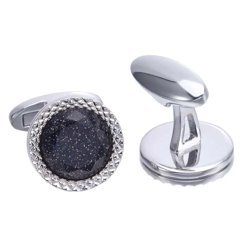 Tianhe Stone Cufflinks High-end Luxury Men's French Shirts  Accessories Business Weddings Banquets Simple Fashionable