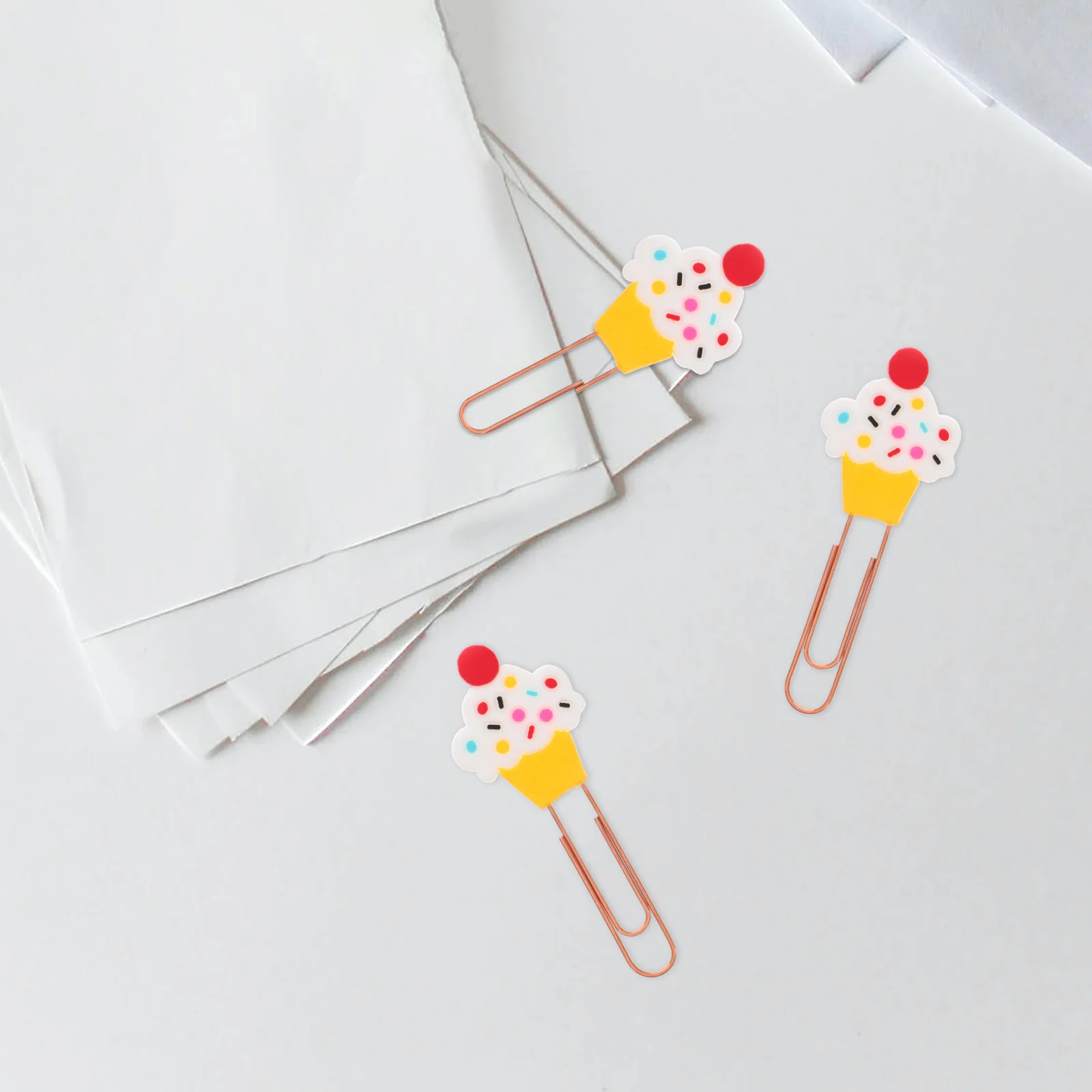 20 قطعة دبابيس ورق كعكة لطيف الكرتون دبابيس ورق الزخرفية المرجعية وثيقة كليب مكتب دراسة اكسسوارات الفاكهة ورقة الإشارات المرجعية #5