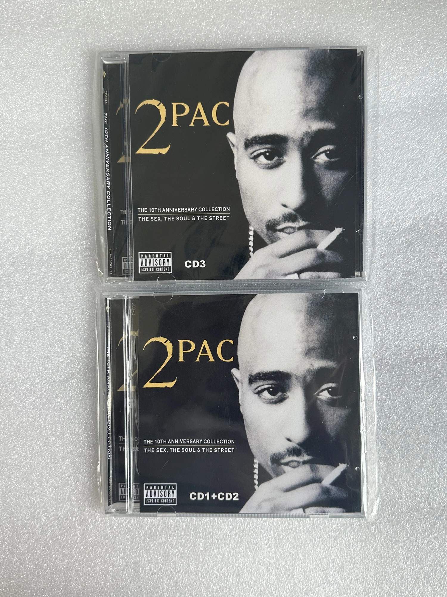 

Rap Tupac Amaru Shakur Music CD 10th Anniversary Collection by 2Pac Album 3pcs Music Record Cosplay Walkman Car Soundtracks Box