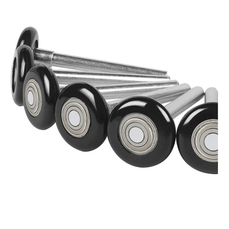 2025 novo 10 pacote preto 2 Polegada rolo de porta de garagem de náilon 4 Polegada haste, uso 6200-2rs rolamentos de precisão de vedação dupla