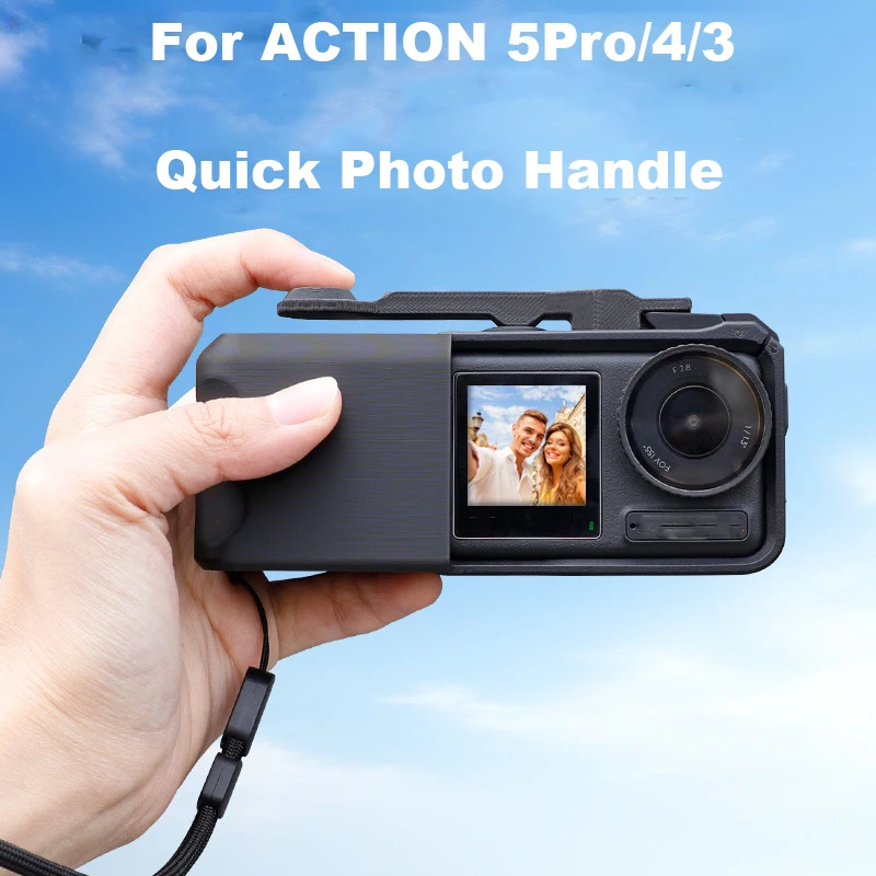 

for DJI Action 5 Pro/4/3 Action Street Grip Vlog Holder Combo Camera Grip Holder Sport Camera Grip Accessories