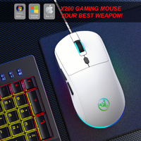 6 Keys Wired Gaming Mouse Adjustable 3600dpi 7 Colors RGB Comfortable Mice for Home Office Laptop Computer Gamer