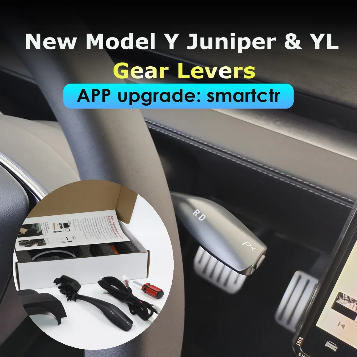 For Tesla Model 3 Highland Model Y Juniper Right Gear Shift Stalk Physical Shifter DPR Indicator Replacement Upgrade Kit