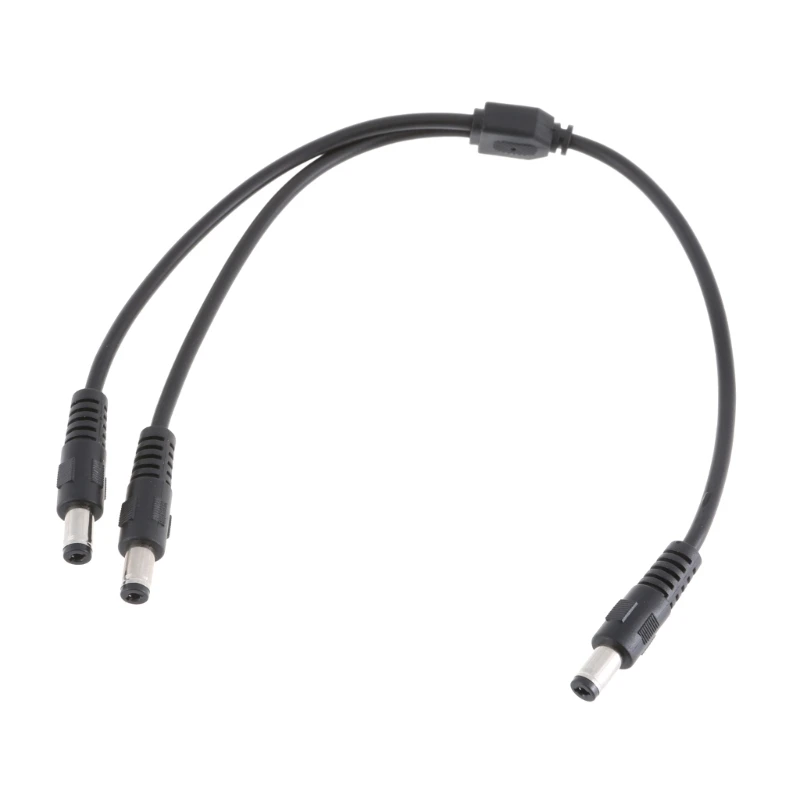 Kabel rozdzielacza zasilania 5,5 2,1 mm 18AWG, męski na dwa męskie przewody 5,5 2,1 mm