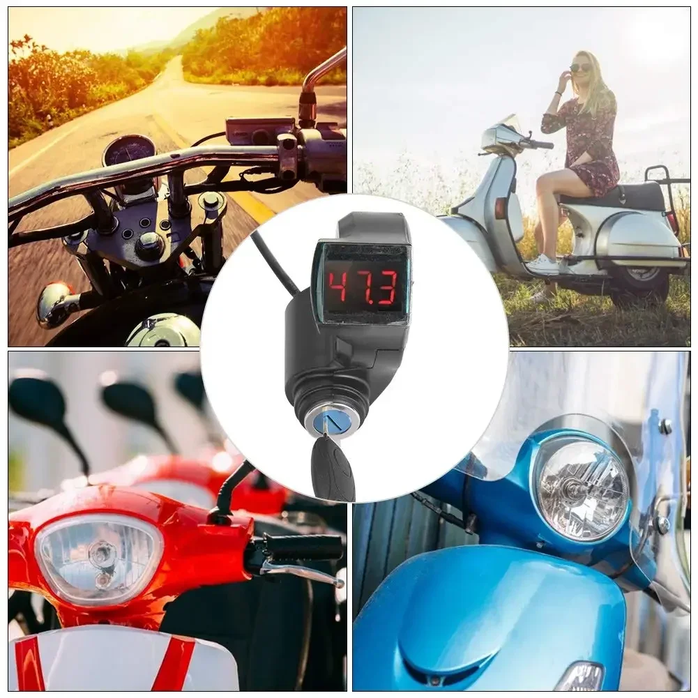 Electric Bicycle Thumb Throttle Voltmeter Digital Voltage Display Switch Power Supply With Key Lock for E-bike Scooter