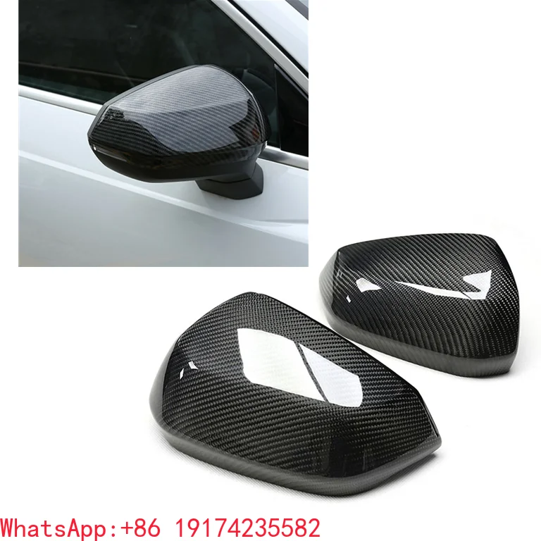 

Q3 Carbon Fiber Mirror Cover Without lane Assist for A-u-d-i Q3 Q2 2019+ Without Side Assit Side Mirror Cover