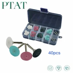 40pcs Dental Polishing Stem Discs Composite Finishing Disc + 4pcs Mandrel Dental Materials Laboratory Equipment