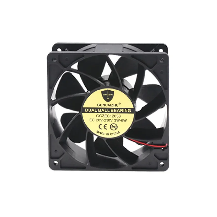 

Dual Ball Bearing 120MM 12CM 12038 CPU Fan 120x120x38mm EC20V-230V DC24V36V48V220V Frequency Converter Cooling Fan 2pin