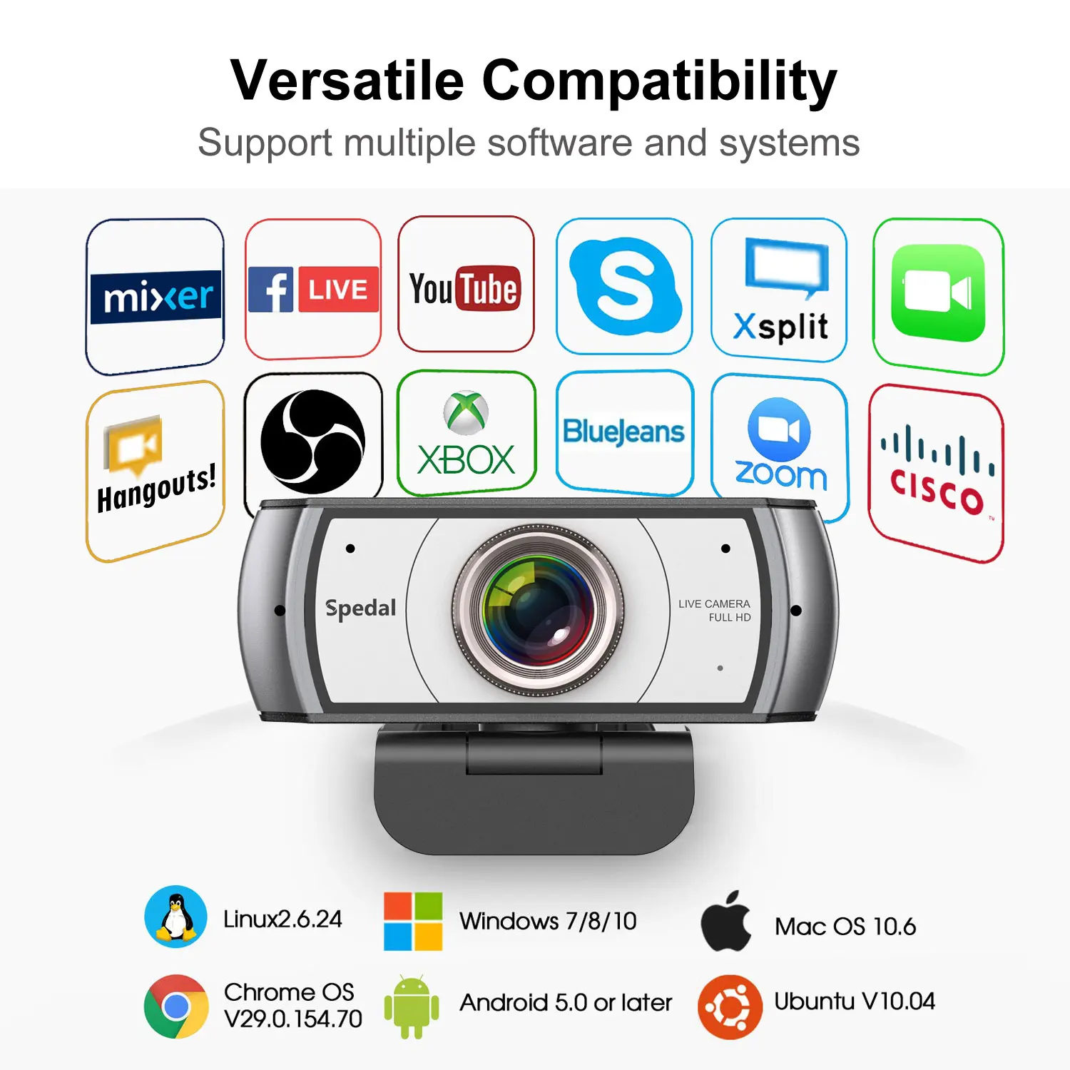 1080P 120 MF 30fps Usb Streaming Hd  Webcam with Microphone for Computer Meeting Web Camera Windows Mac Linux