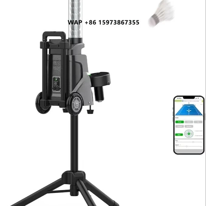 Heavy Duty Badminton Ball Machine Smart Shuttlecock Launcher Intelligent Feeding System Professional Coaching Supplies Pro