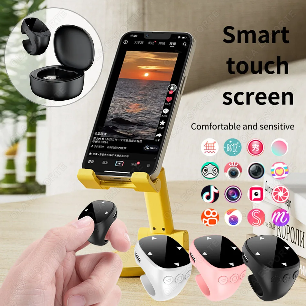 Bluetooth Touch Screen Remote Control PPT Short Video E-book Turn The Page Remote Controller Camera Control For Android IOS R12