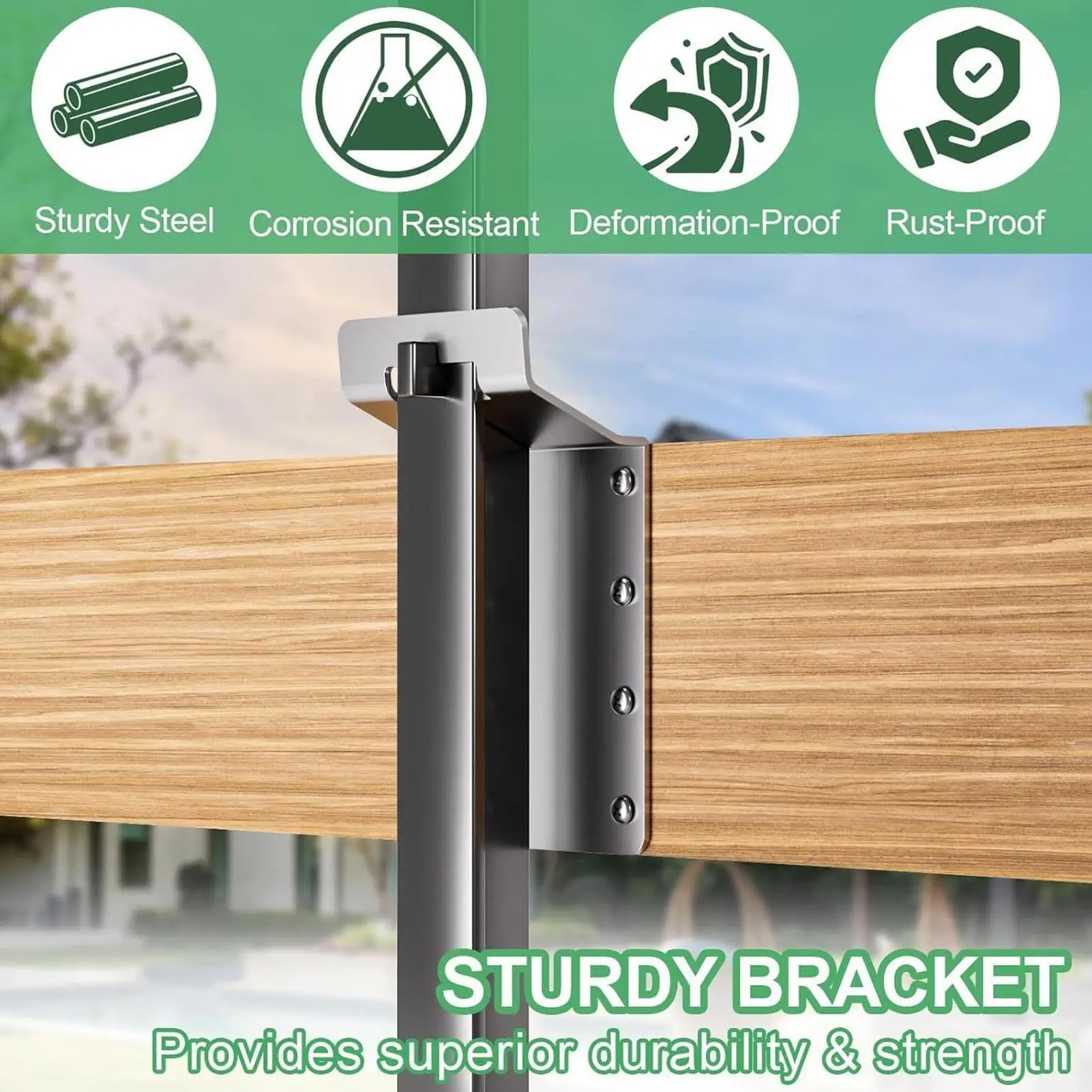 T Post Mount Bracket Portable Multi-Purpose Iron Adjustable Mailboxes Post Mount Bracket For Outdoor Backyard Porch Signs