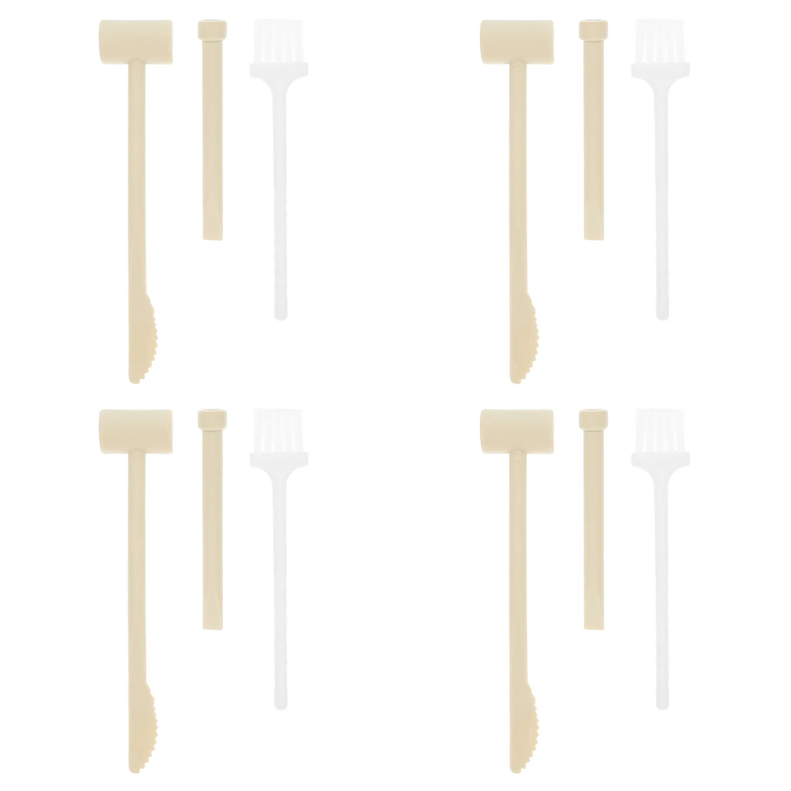 4Sets Kids Science Excavation Kit Hammer Chisel Brush Outdoor Digging Set for Boys Girls Pretend Play Toys view 4