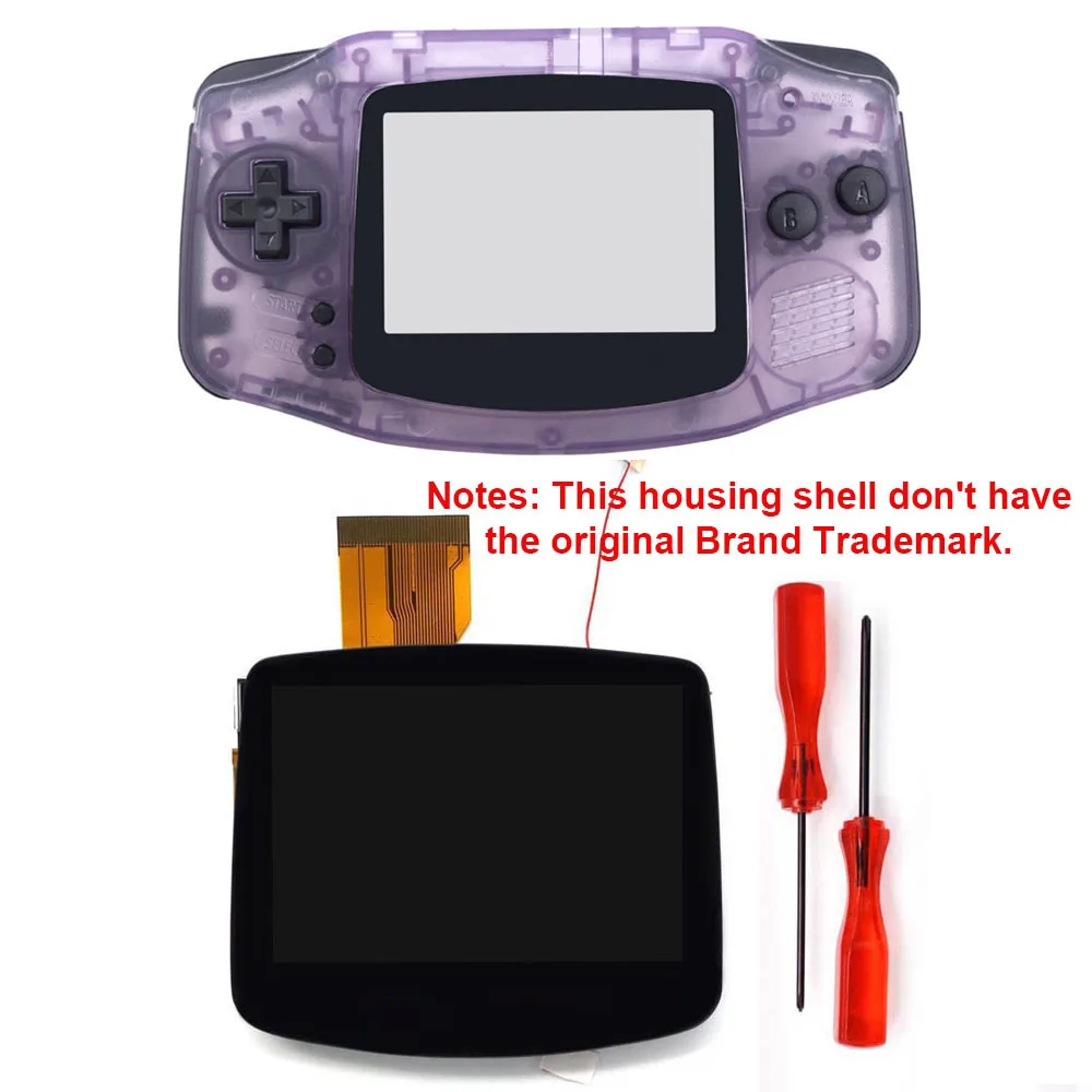 Ekran HISPEEDIDO Desaturation Pre-Laminated IPS V5 do Gameboy Advance, zamiennik 720x480, montaż typu drop-in do GBA V5, zestaw LCD + obudowa — zdjęcie produktu 4