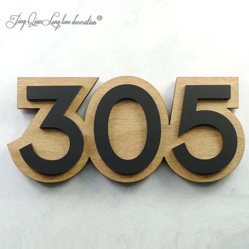 House Number Plaque, Horizontal House Number Sign, House Numbers, Personalized Sign, Housewarming Gift, Wood Sign