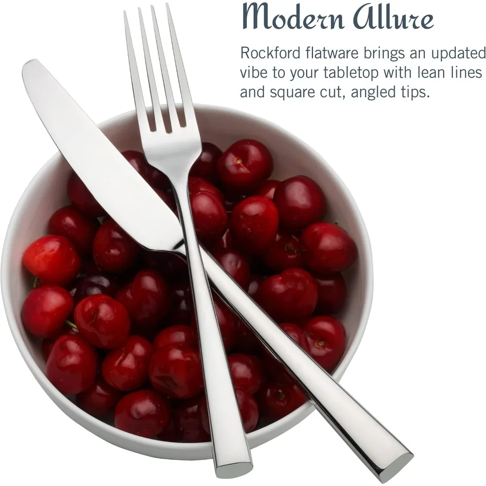 

20-Piece Stainless Steel Flatware Set for 4, Includes Forks, Knives, Spoons, Durable Everyday Cutlery