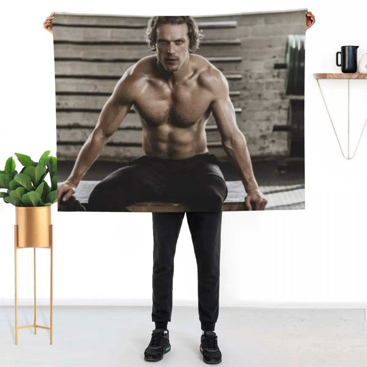 

Sam Heughan Throw Blanket Machine Washable Soft Warm Blanket