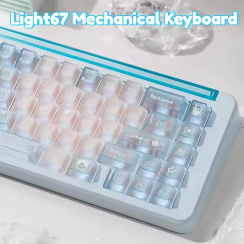 Light67 Mechanical Keyboard Kit Wireless Tri-mode Gasket RGB Hot-Swap Lightbox Custom 65% Cute Girl Office Gaming Keyboard Gift