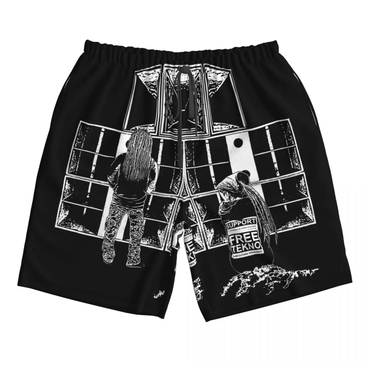 23FA121 - Celana Pendek Pantai Tekno 23 M Trunks Kasual Cepat Kering untuk Berenang Musim Panas Pria