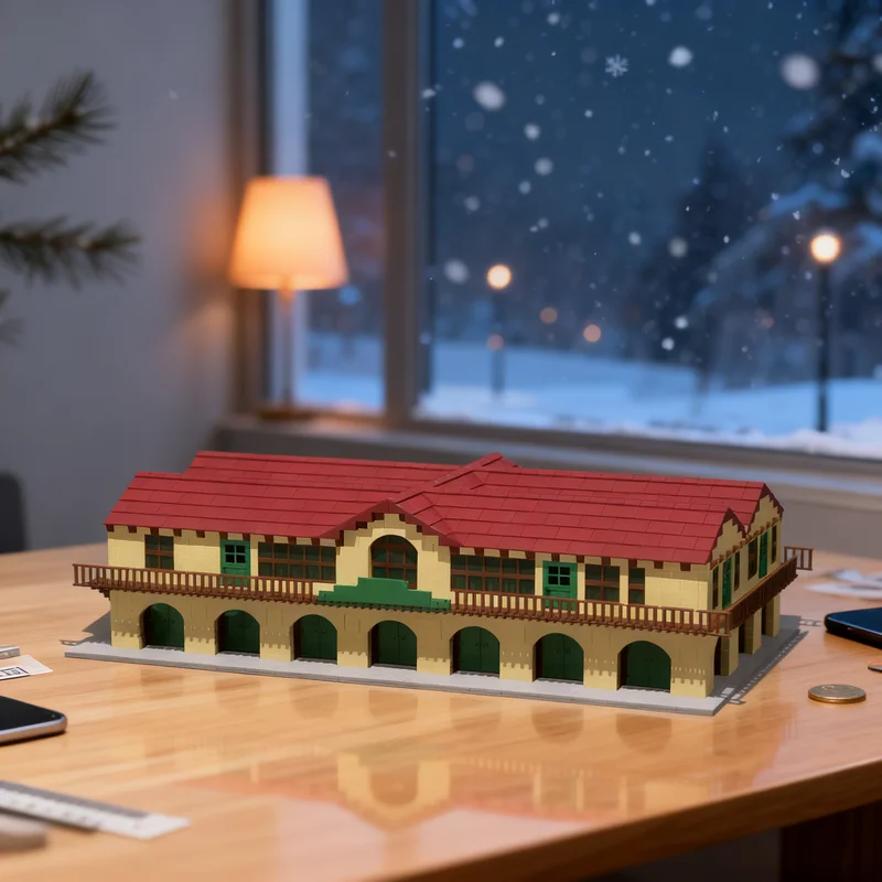 

2313 деталей MOC: Модель Западного Дома, конструктор, креативный подарок, декор для демонстрации, сборная модель премиум-класса для взрослых и детей, для дома и офиса