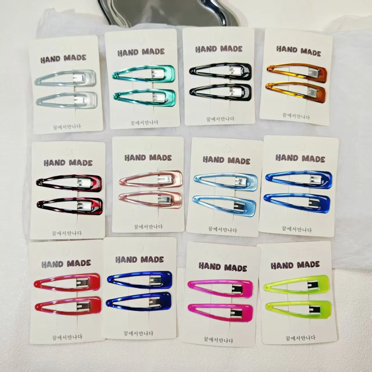 

Korean New Color Dripping Oil Water Drop BB Clip Bangs New Children's Fashion Simple Sweet and Spicy Hairpin Edge Clip