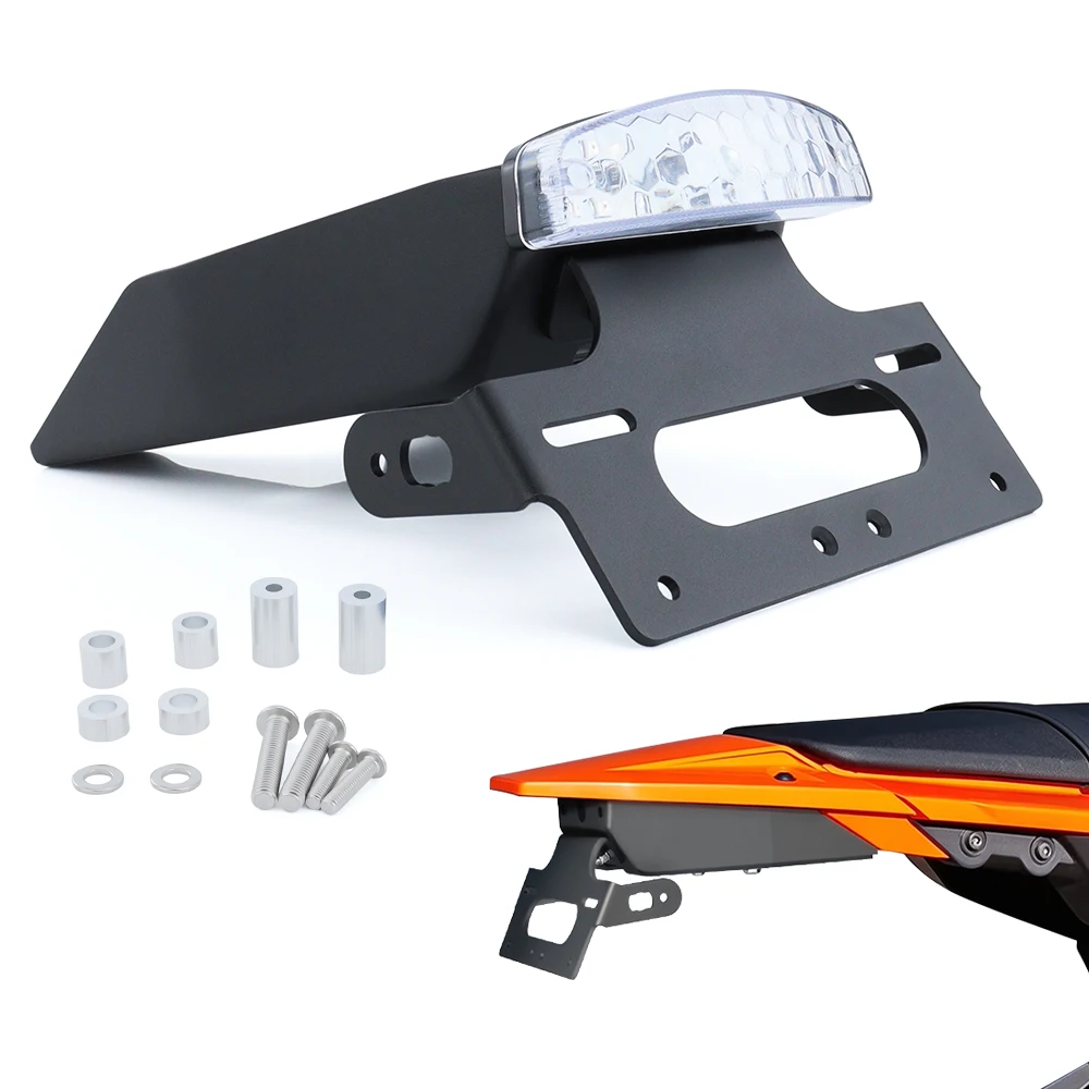 

Rear Tail Tidy Fender Eliminator kit Motorcycle License Plate Holder Number Frame Tail Light Bracket 125 SMC-R 2025-2026 For KTM