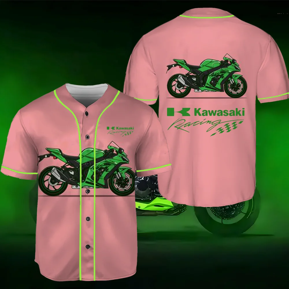 

Extreme Sports Men T-shirt Printed Shirts Men's Dress Kawasaki Short Sleeve Original Mens T-shirts Motorcycle Uniform 3d Street