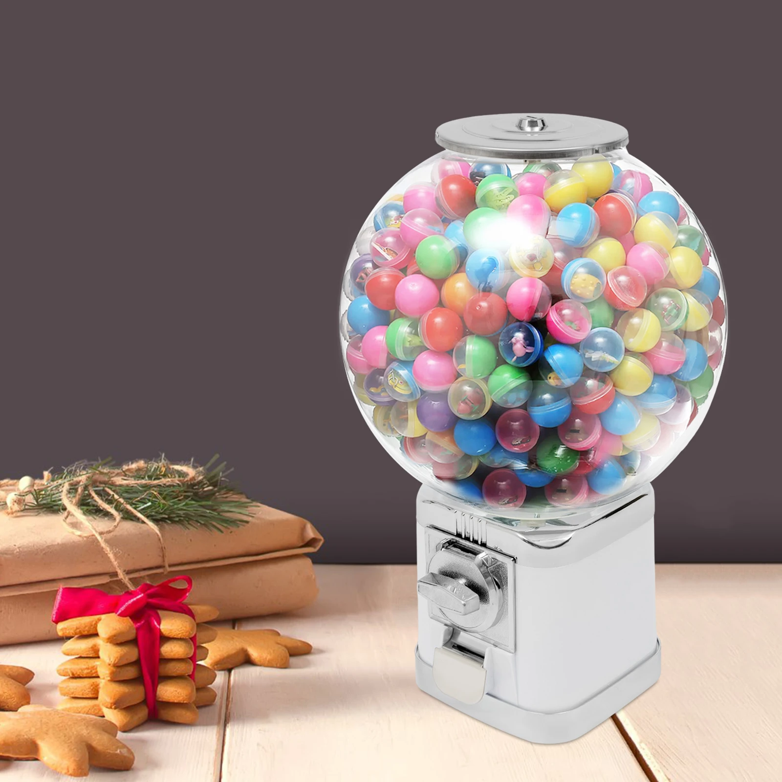 เครื่องจ่าย Gumball อิสระ Bubble Classic Gum Coin Bank ของเล่นเด็ก W/Keys