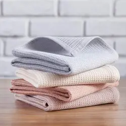 Soft Absorbent Tea Towel Kitchen Towels Cotton Dish Rags,45x65cm Large Kitchen Dinner Plate Hand Towel Dishcloths Cloth Napkins