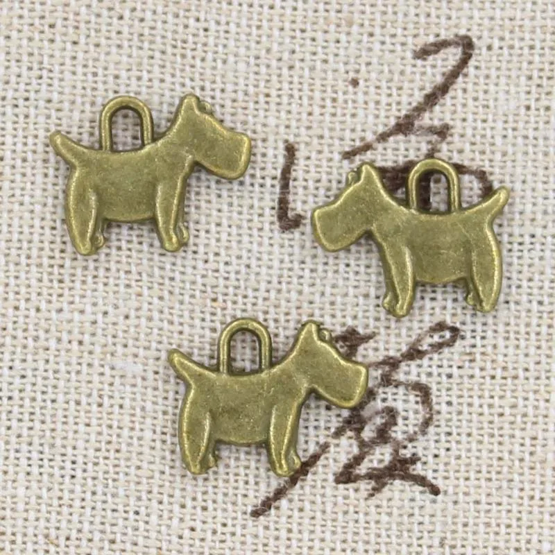 15pcs Charms Scotty Dog 15x12mm Antique Making Pendant fit,Vintage Tibetan Bronze Silver color,DIY Handmade Jewelry