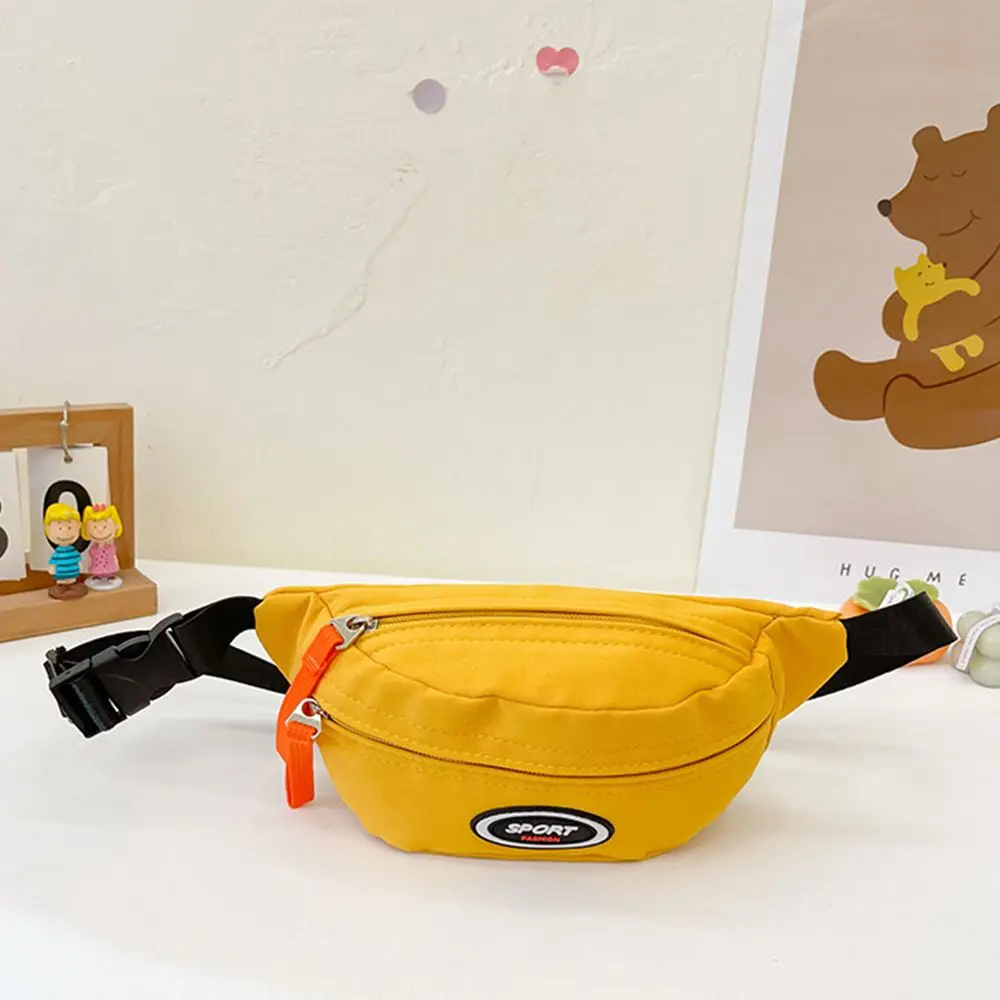 Fashion Zipper Children's Chest Bag Water Proof Large Capacity Fanny Pack Versatile Ultralight Shoulder Bag