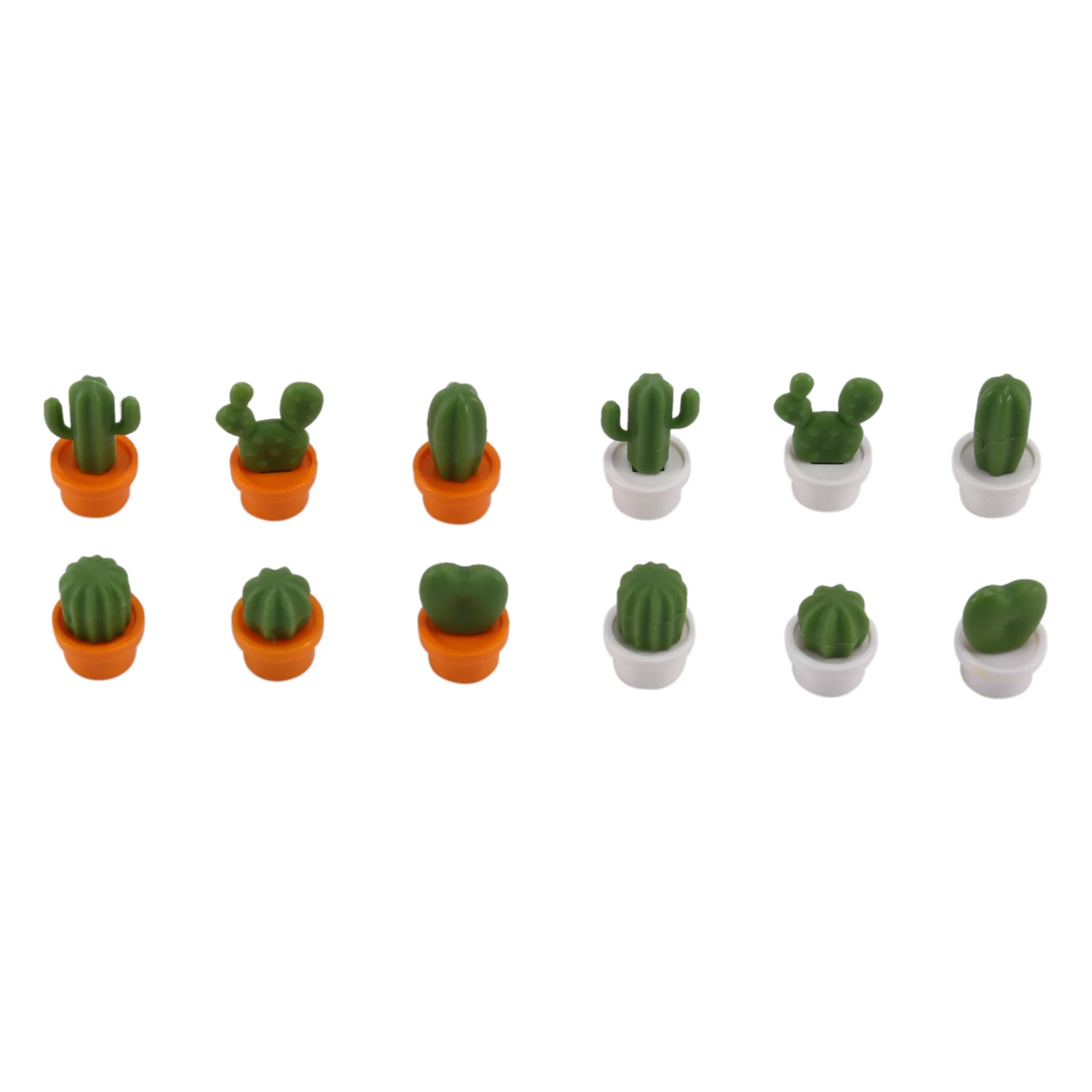Workshop Gear 12 Pcs Cute Cactus Refrigerator Magnets,Decorative Fridge Magnet Locker Magnet,Dry Erase Board Magnet,Perfect Frid