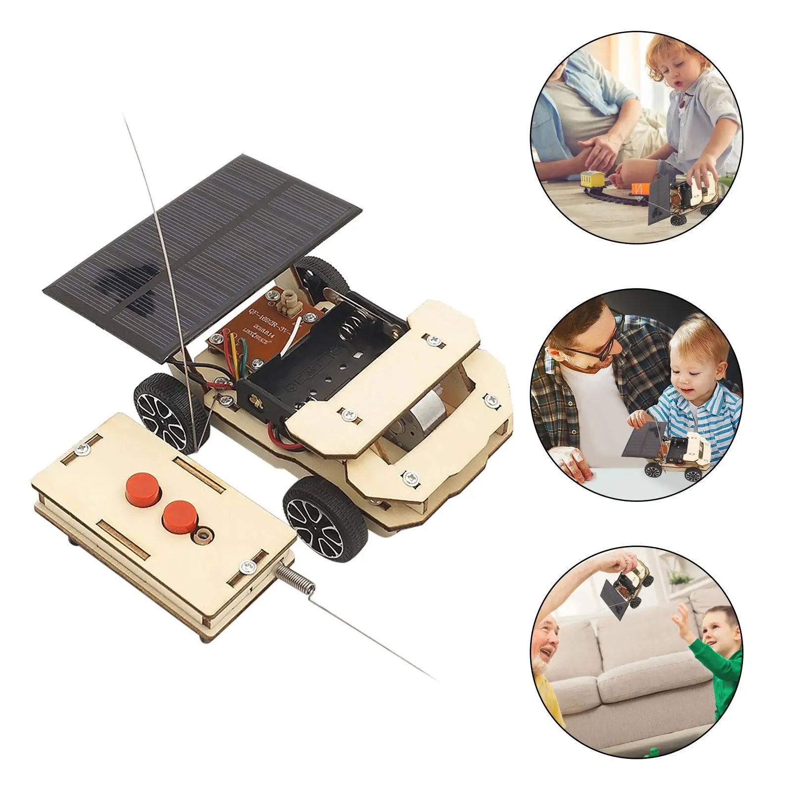 

Набор из 1 шт.: Радиоуправляемая машинка на солнечной энергии для детей, развивающая игрушка для самостоятельной сборки, для практического обучения и семейного досуга