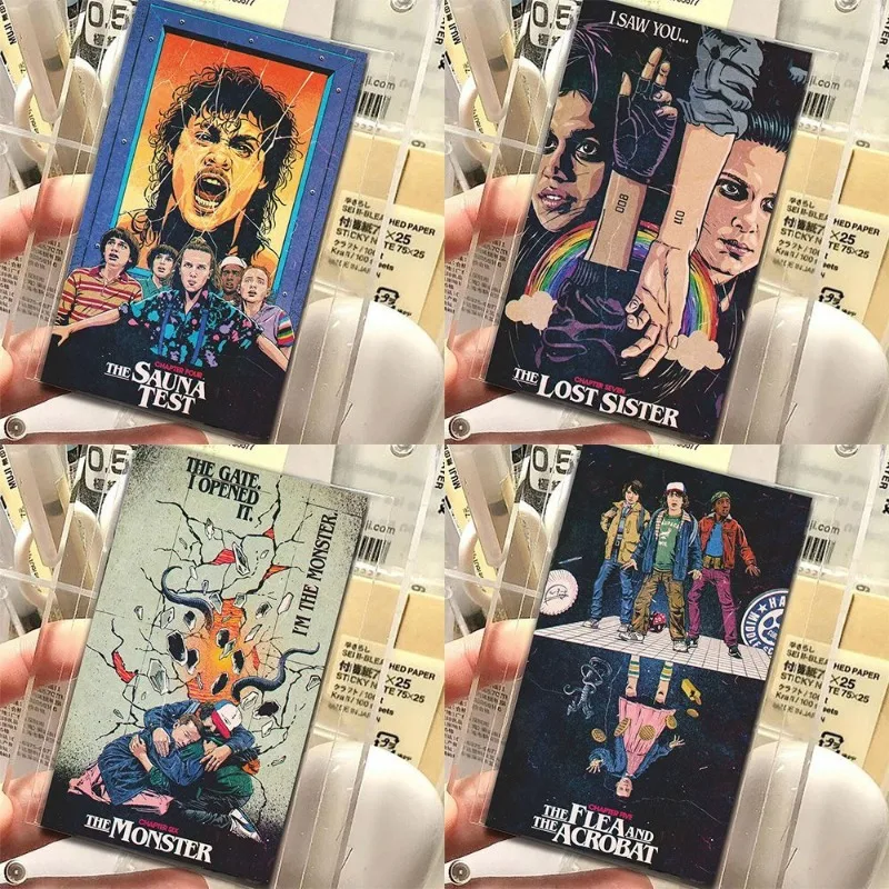 72-Piece Stranger Things Instant Film Collection MikerobinNancySteve Comic-Style Poster Cover LOMO Cards