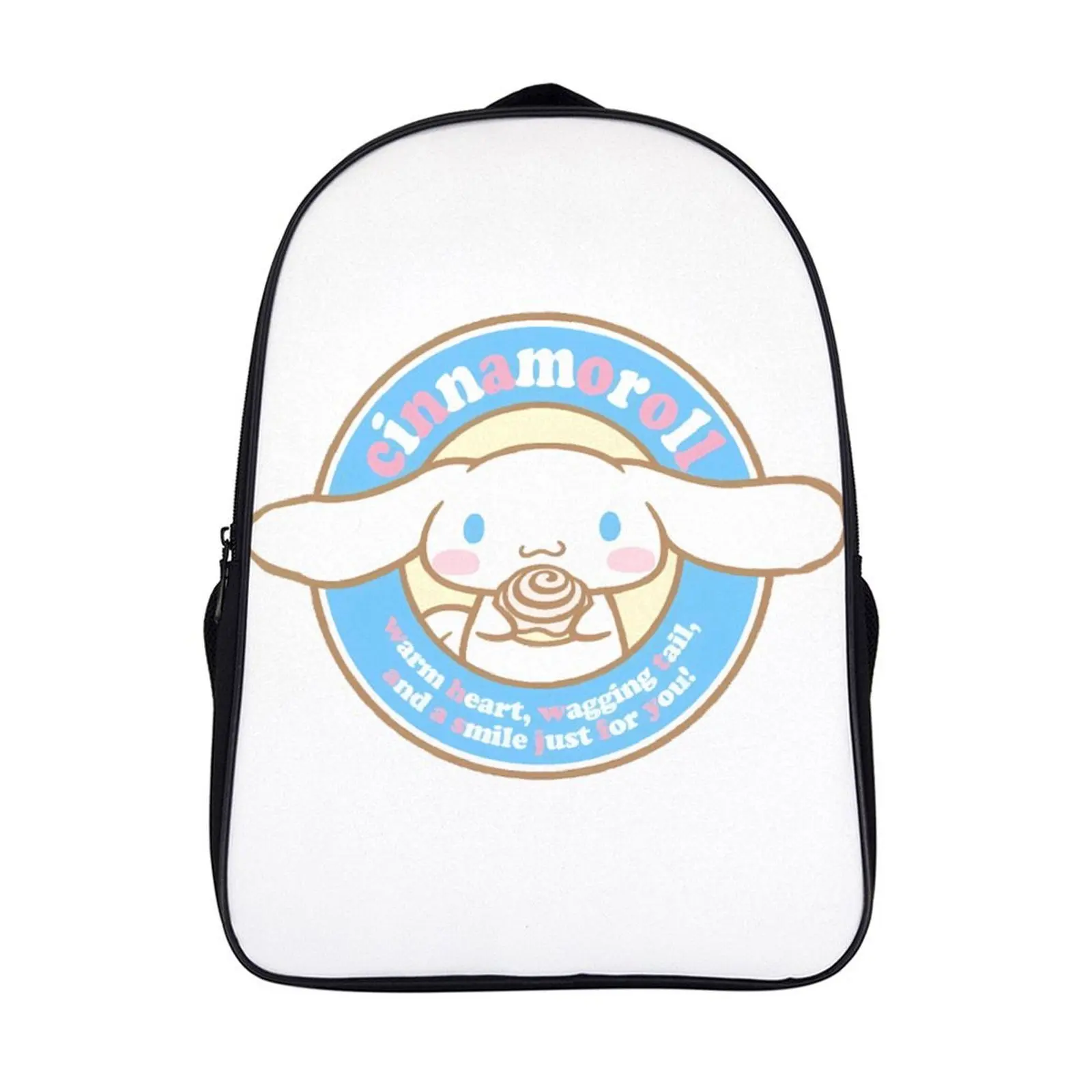 

Fashion Student's Backpack Cartoon Sanrio Cinnamoroll School Bag 16 Inch 2 Compartment Backpack Student Schoolbag