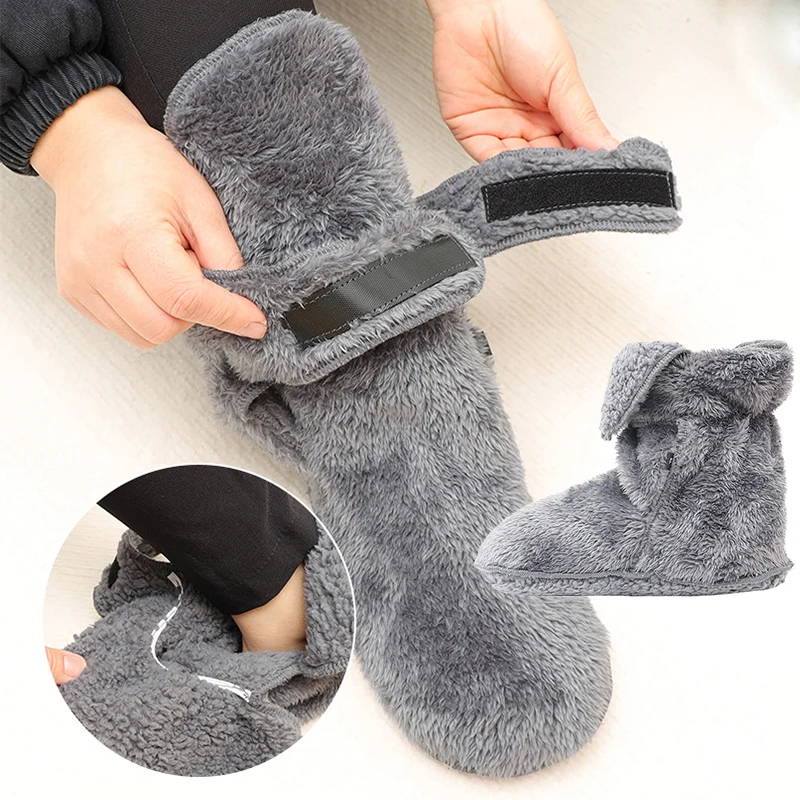 

1 Pair Men Women Soft Plush Floor Socks Autumn Winter Ankle Protection Cold Socks Household Warm Comfortable Slipper Socks