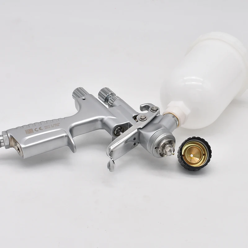 PISTOLA DE PULVERIZACIÓN tv3200, boquilla de 0,8mm/1,0mm, pulverizador profesional neumático por gravedad, aerógrafo de pintura para pintura de coches, taza de plástico de 250cc