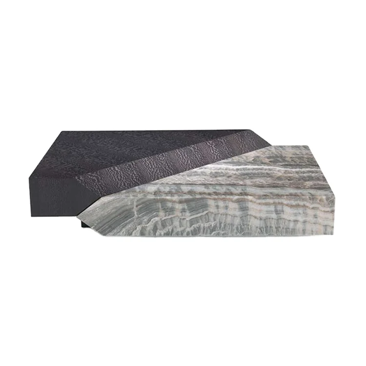 yr-Cheap Cafe De Black Brown Marble Tables and Chairs Set Coffee Furniture for Living Room-