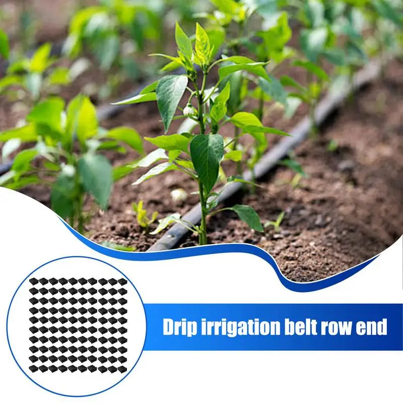 

Drip Tape Fittings Folding Watering Hose Fittings Leak-Proof 5/8 Inch Water Tape End Cap 100 Pieces For Greenhouse Backyard