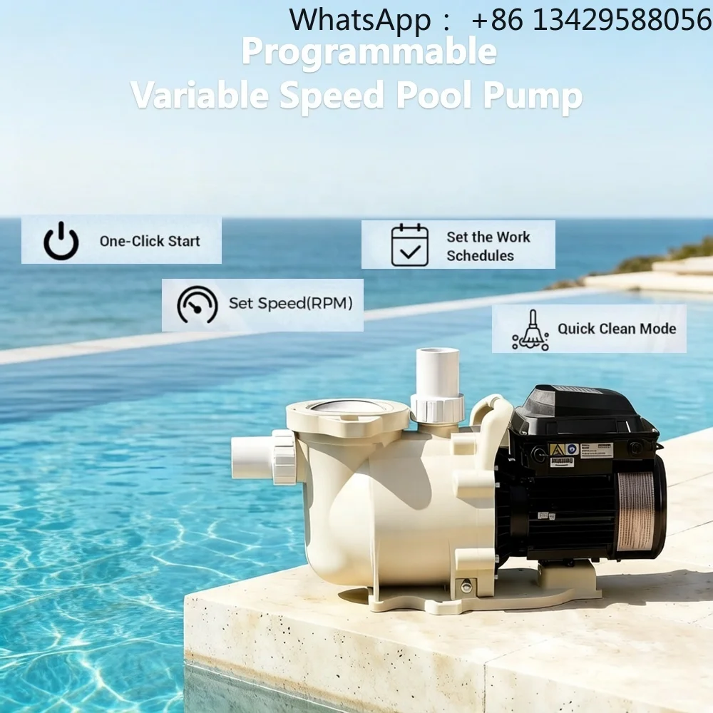 2 HP 3HP Energy Saving Variable Speed Quiet Pompe De Piscine Smart App Control Optional Swimming Pool Pump