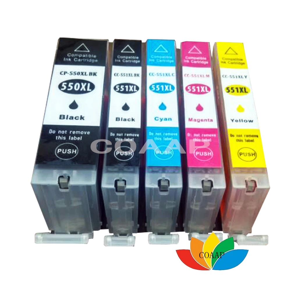 15 XL Cartridges compatible with Canon Pixma MG5400 MG5650 IP7200 IX6850 MG7550 PGI-550 CLI-551