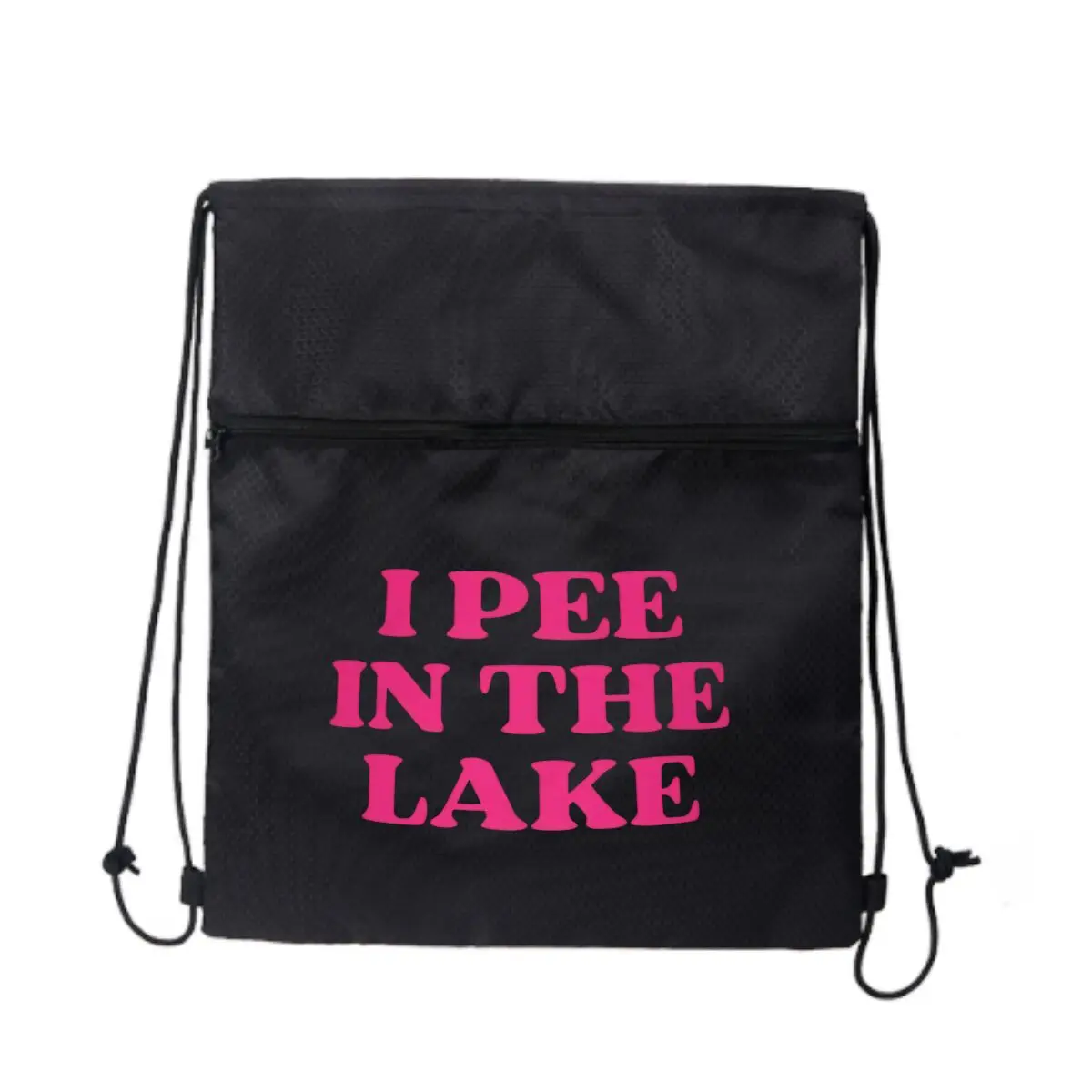 

Сумка на шнурке с несколькими карманами «Я писаю в озере» и застежкой-молнией. Сохраняйте свои вещи в порядке.