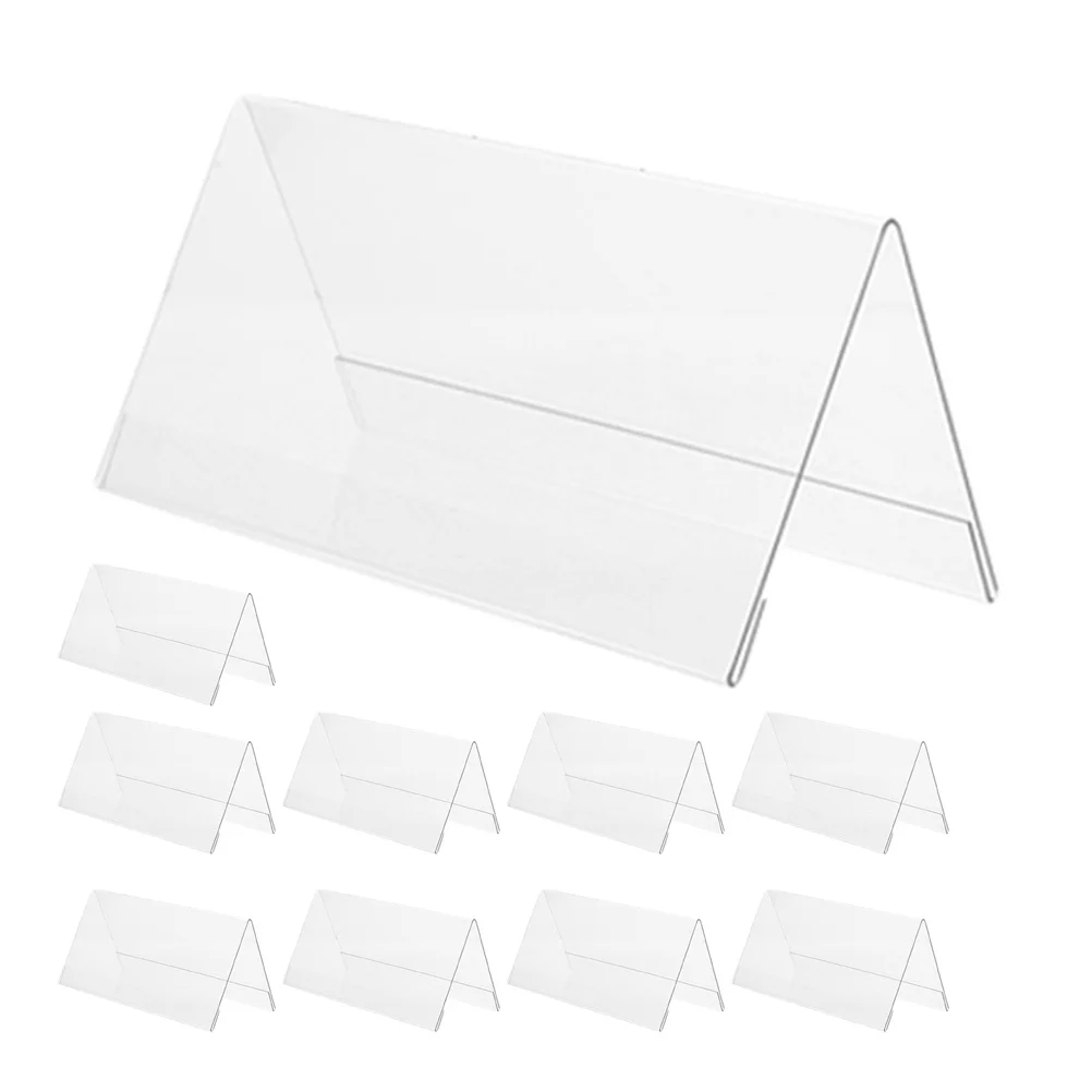 

10Pcs Acrylic Meeting Desk Name Plates Clear Place Cards Sign Holders Stable Drop Resistant for Events Desk Name Plate