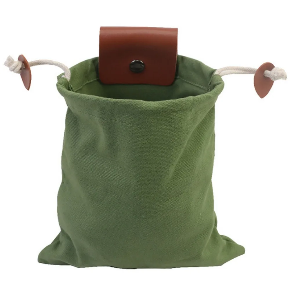 Multifunctional Outdoor Waist Bag PU Leather Foldable Storage Pouch Hanging Tool Bag Organizer Bag