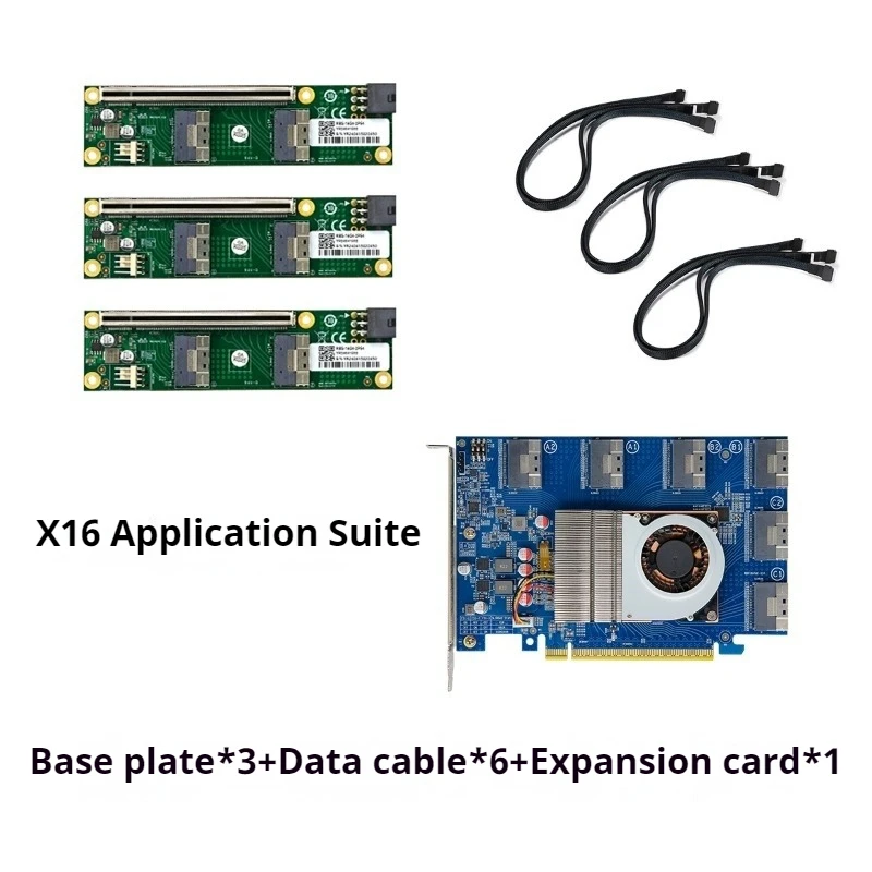 

PLX88096 Expansion Card PCIe 4.0 X16 No Split for GPU SSD with 8654 Interface