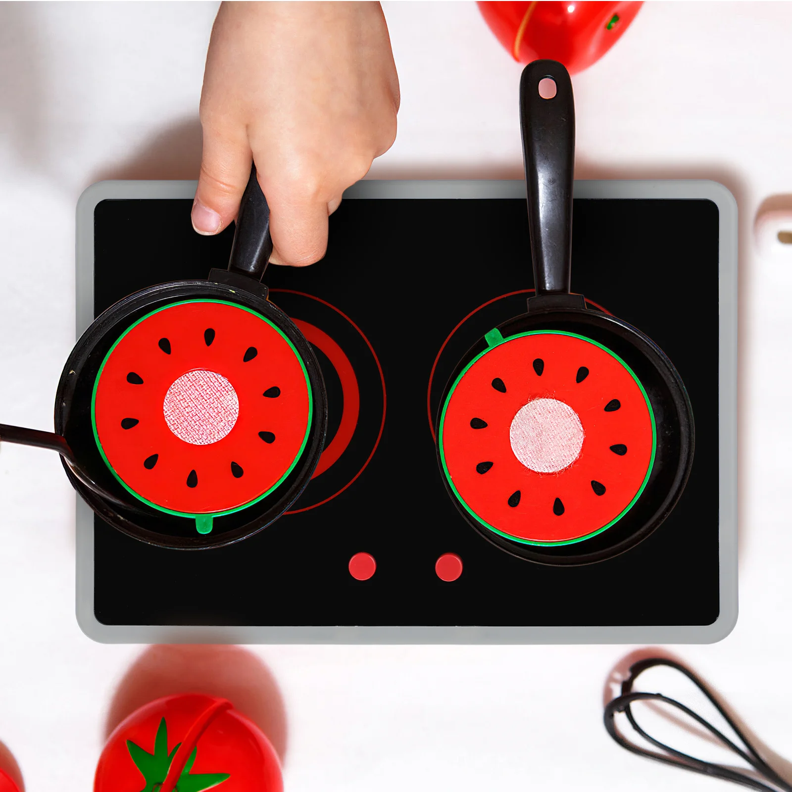 Realistisch inductiekookje voor kinderen met geluid Lichteffecten Fantasiespel Keukenapparatuur Simulatie Kookspel Draagbaar