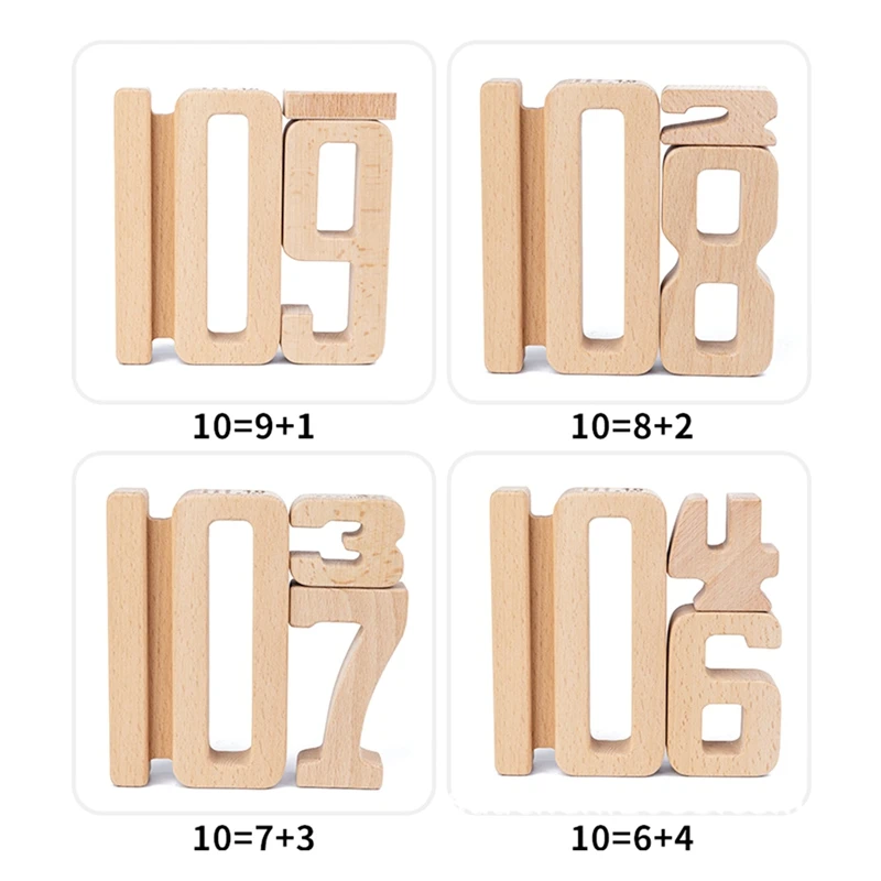 Number-Blocks Intelligent Learning Toy Early Education Wooden Number-Blocks Toys Large Wooden Box Set For Preschoo Boy