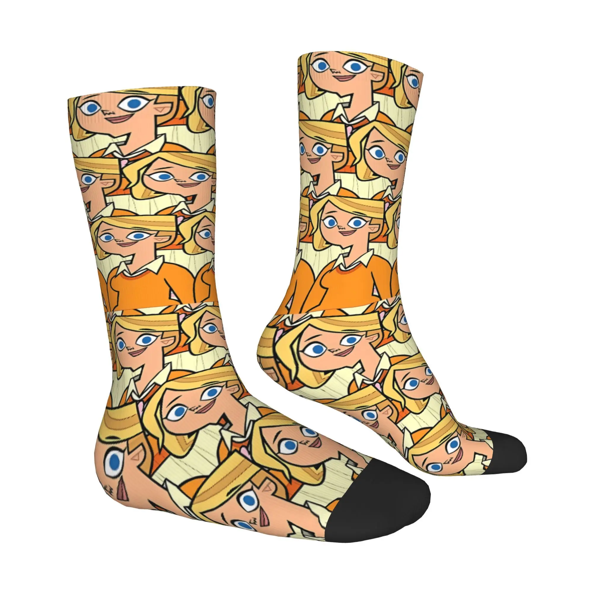 جوارب Happy Men's Total Drama Emma Vintage Street Style Novelty Crew Sock نمط هدية مطبوع