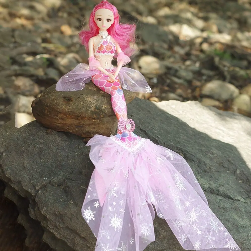 17.7in Mermaid Doll Clothes Replaceable 11 Movable Joints Princess Doll Pretty Wedding Dress Tail Bjd Doll Set